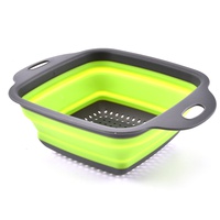 FOLDABLE STRAINER BASKET - GREEN