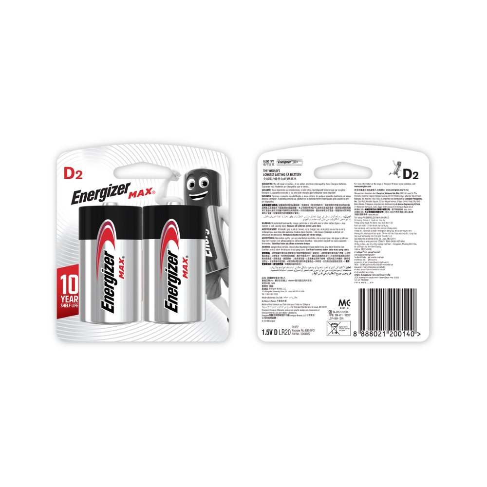 BATTERY MAX D X 2 - ENERGIZER