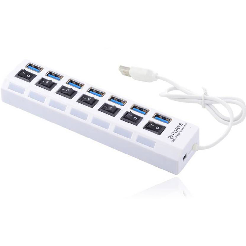 USB PORT HUB WITH SWITCH - 7 PORTS