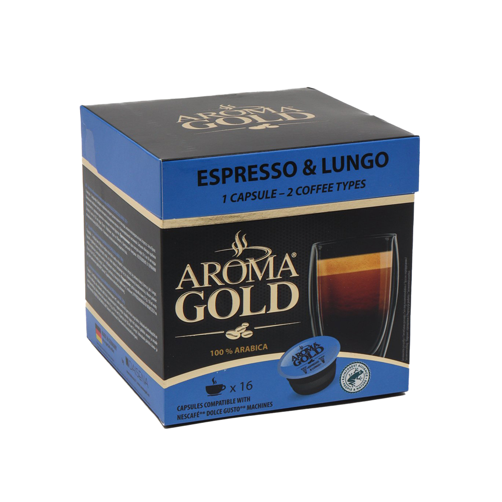 CAPSULE BOX - AROMA GOLD - ESPRESSO & LUNGO